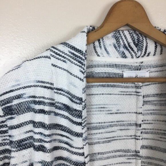 [Lou & Grey]Striped Open Front Knit Sweater - Picture 2 of 8